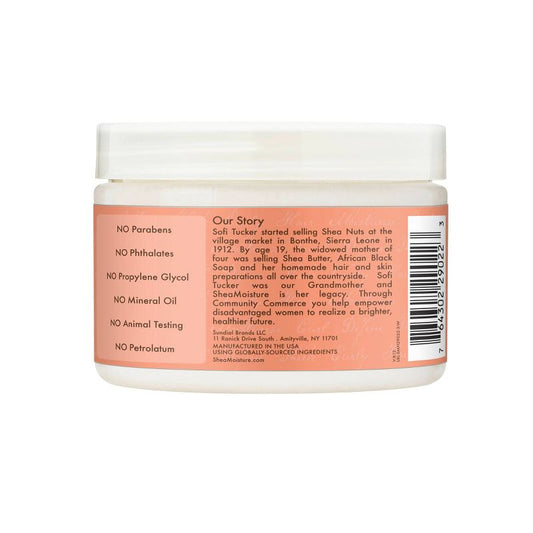 Smoothie Curl Enhancing Cream for Thick Curly Hair Coconut and Hibiscus 12oz