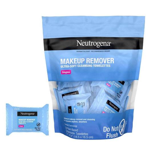 Facial Cleansing Makeup Remover Wipes Singles - 20ct