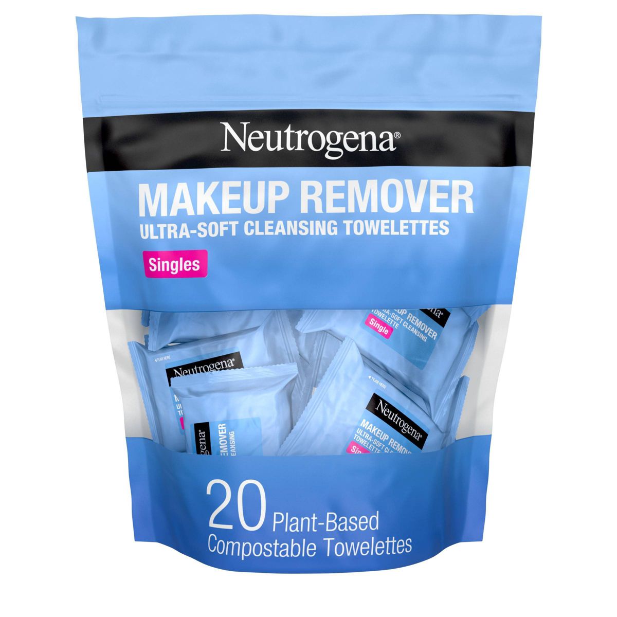 Facial Cleansing Makeup Remover Wipes Singles - 20ct