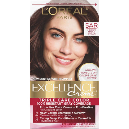 Excellence Triple Protection Permanent Hair Color - 6.3 fl oz Family Browns