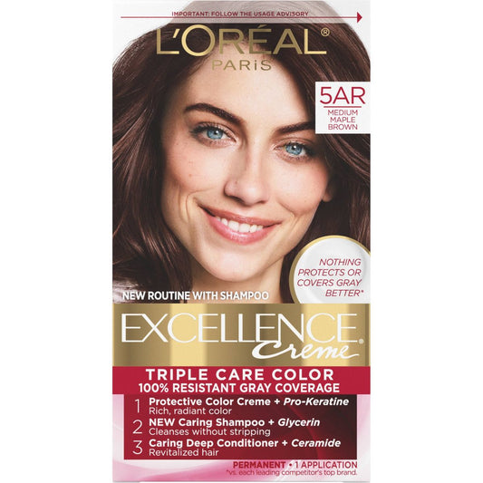 Excellence Triple Protection Permanent Hair Color - 6.3 fl oz Family Browns