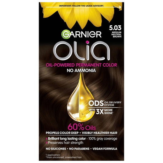Olia Oil Powered Ammonia Free Permanent Hair Color Family Brown